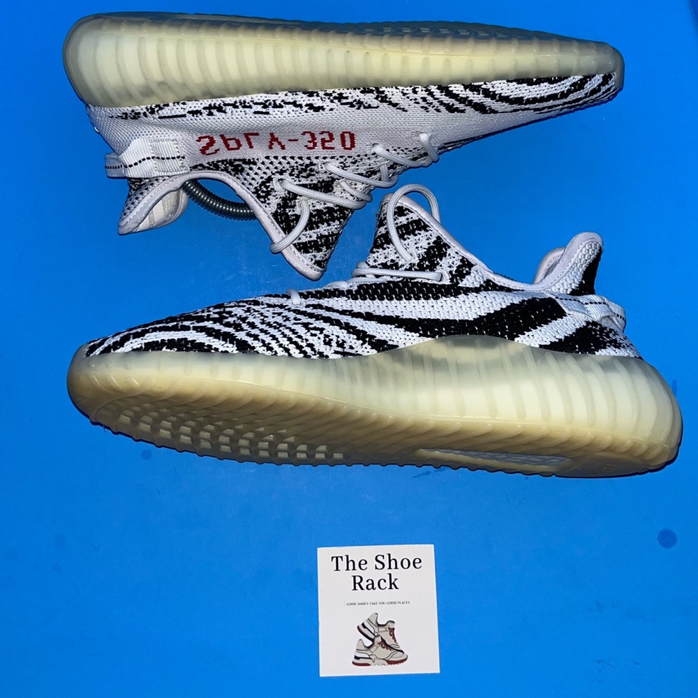 adidas Yeezy Boost 350 V2 Low Zebra Mens Size 9.5 - Picture 3 of 8